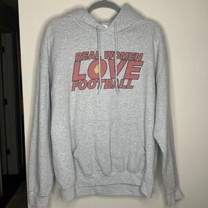 Gildan Gray Hoodie - Real Women Love Football